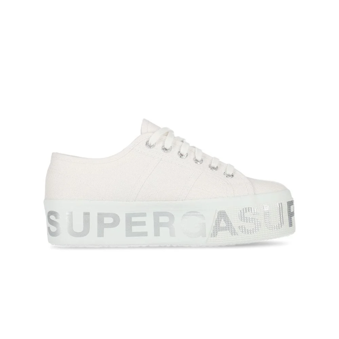 Superga Ladies White Violet Lilla Sneaker