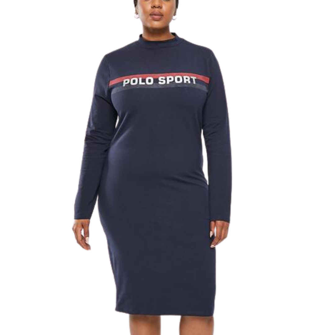 Polo Womens Sport LS Dress Navy