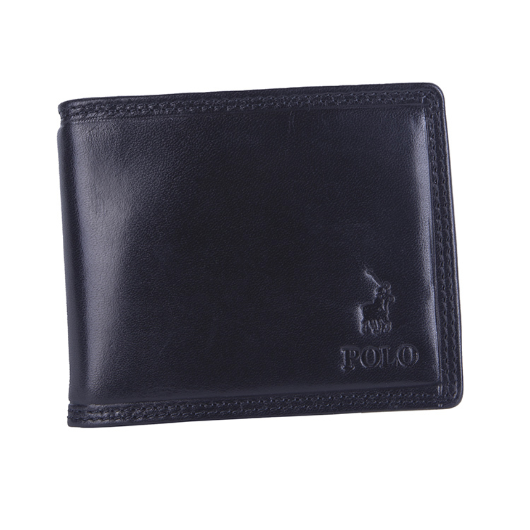 Polo Kenya Smalls Credit Card Wallet Genuine Leather Black