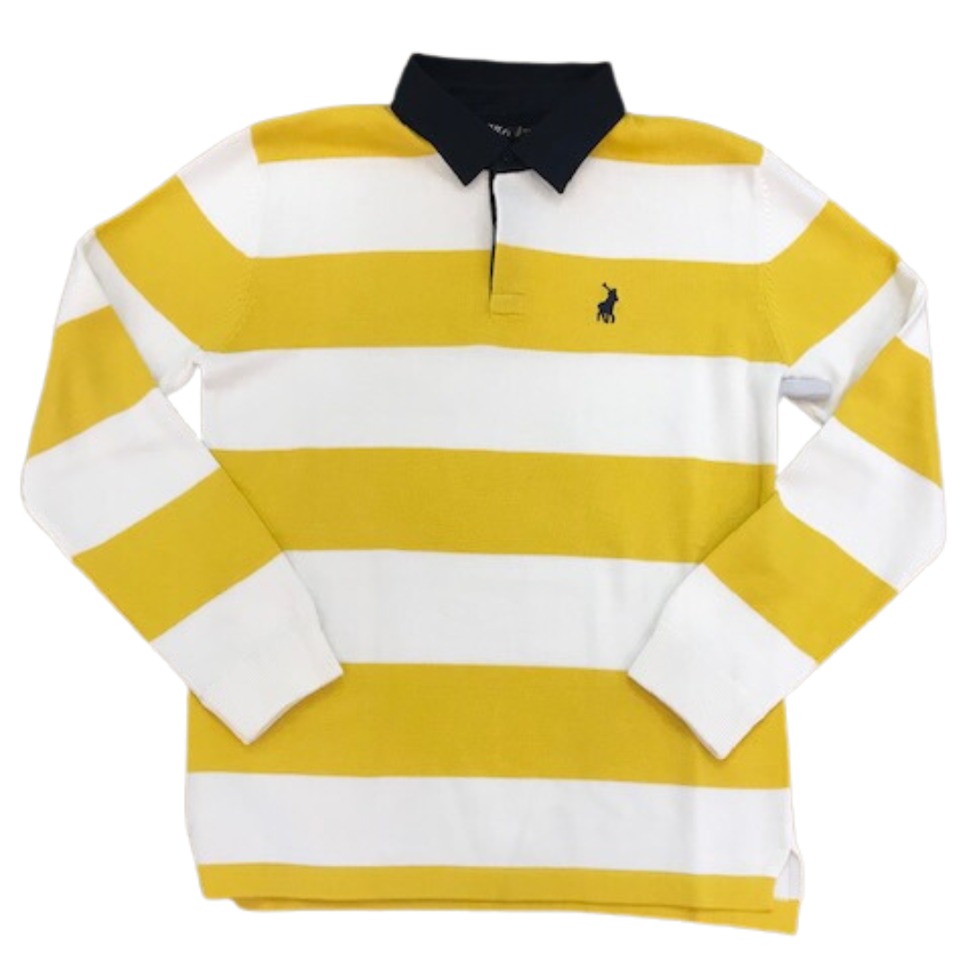 Polo Kids Boys Connor LS Knitted Stripe Golfer