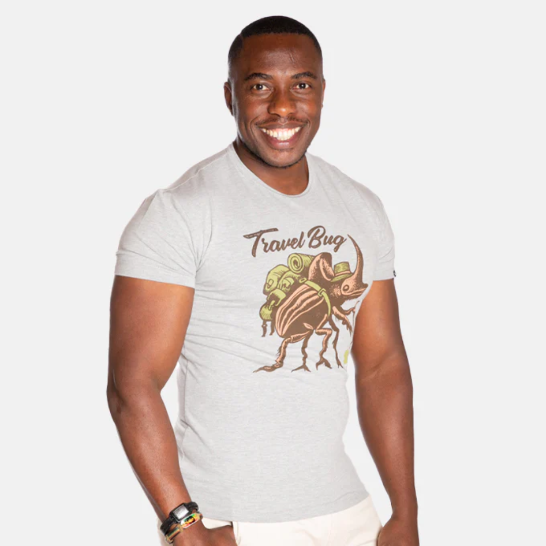 Afrika Joe Men's Travel Bug Stone Tshirt