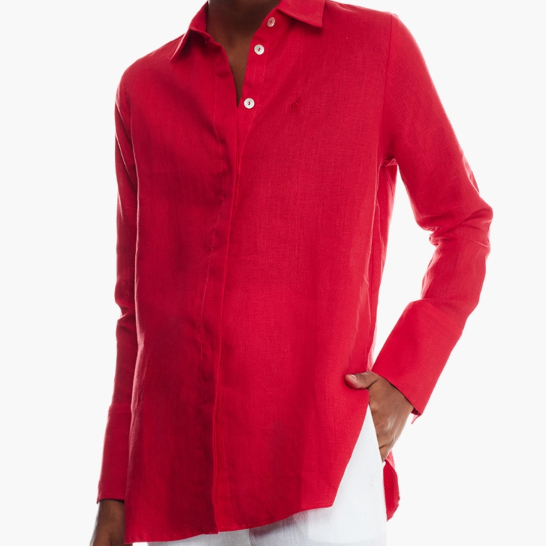 Polo Women Lilian LS Red Shirt