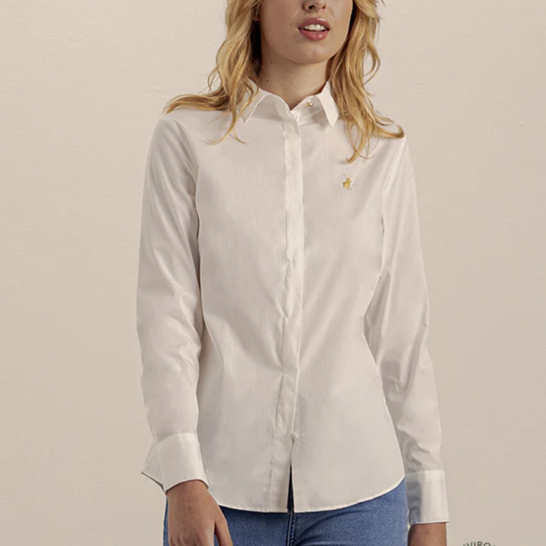 Polo Jamie Ladies LS White Shirt