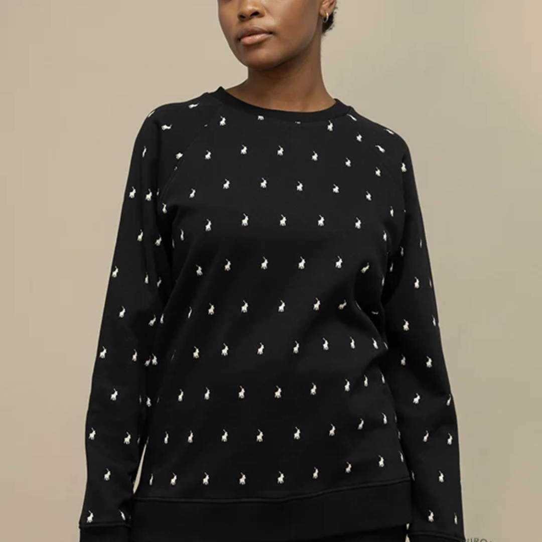 Polo Woman Mae Monogram Black Sweater