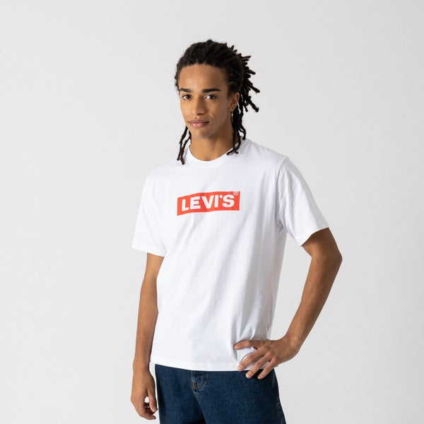 Levis Ss Relaxed Fit Tee Boxtab White Graphic